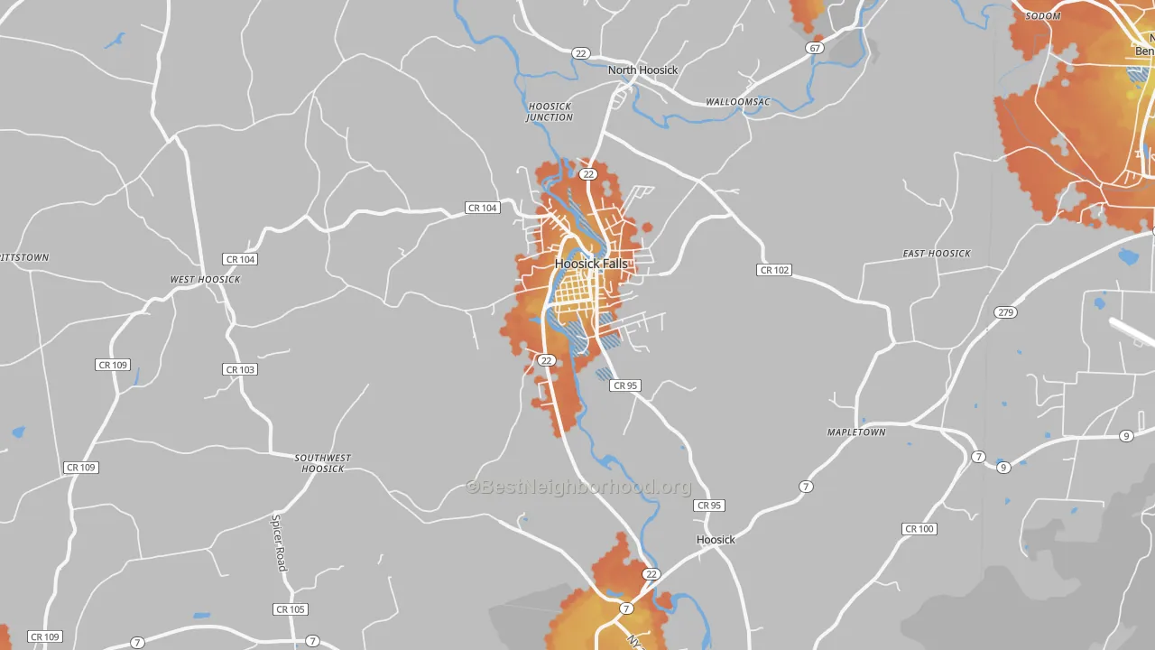 Bike Grade map of 12090, NY