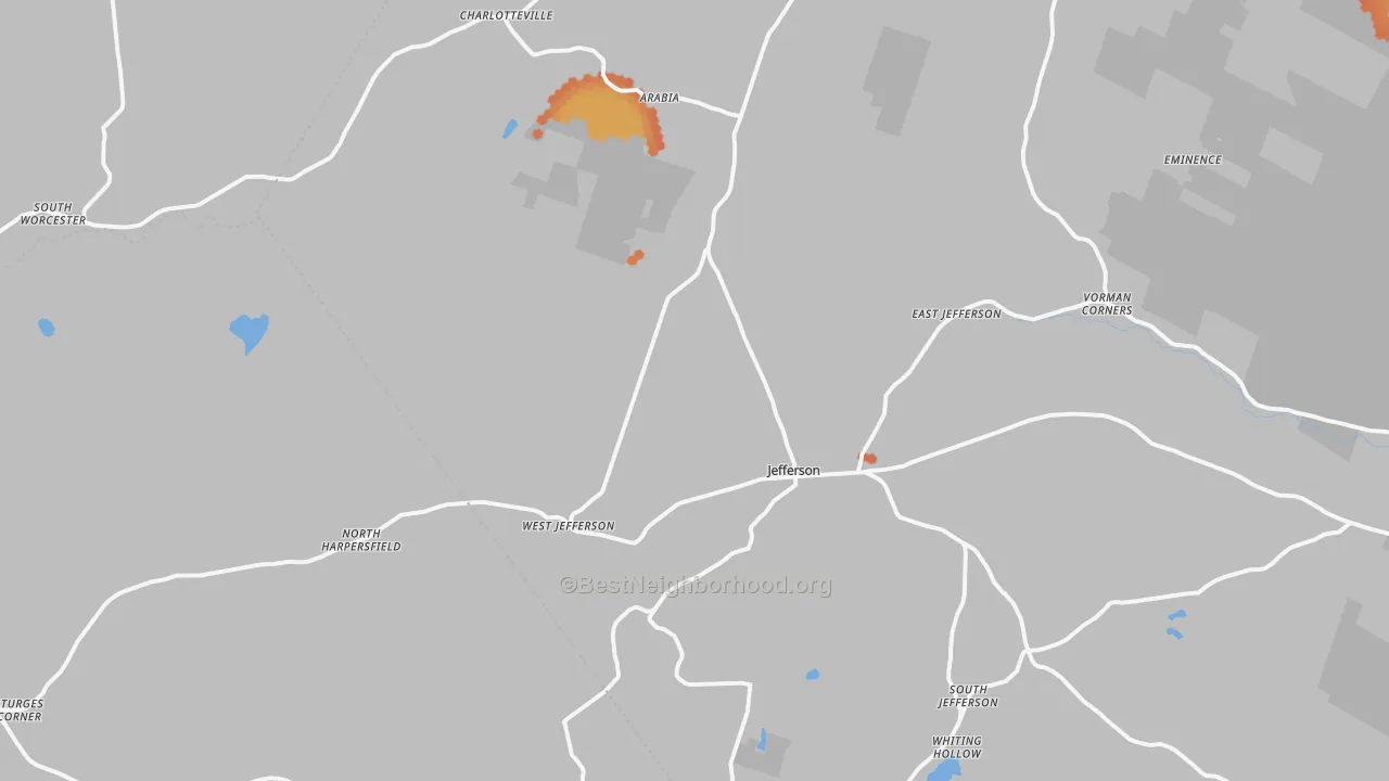 Bike Grade map of 12093, NY