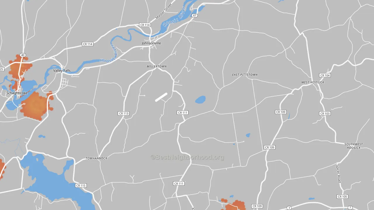 Bike Grade map of 12094, NY
