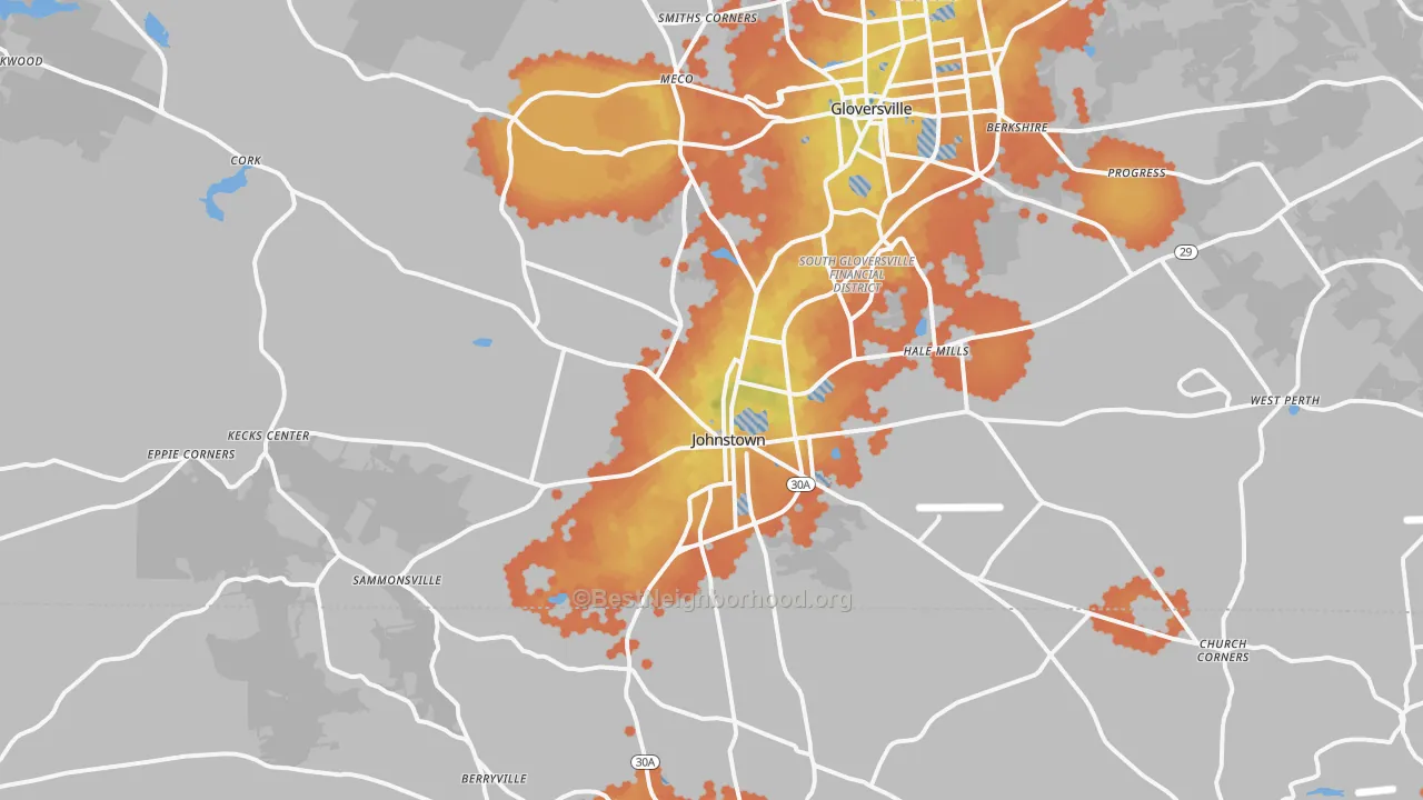Bike Grade map of 12095, NY