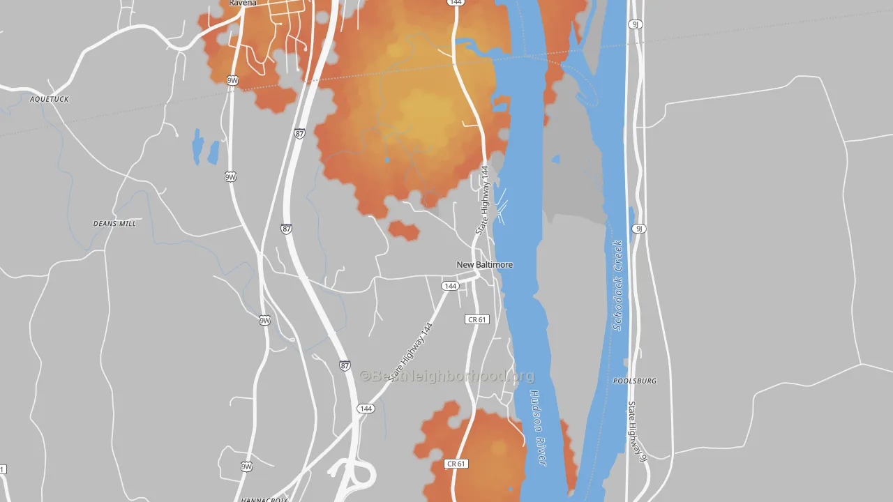 Bike Grade map of 12124, NY