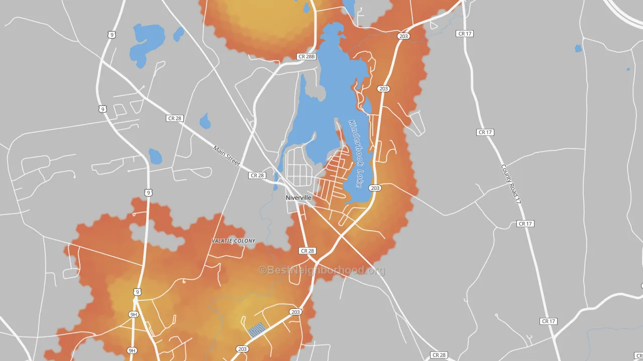Bike Grade map of 12130, NY