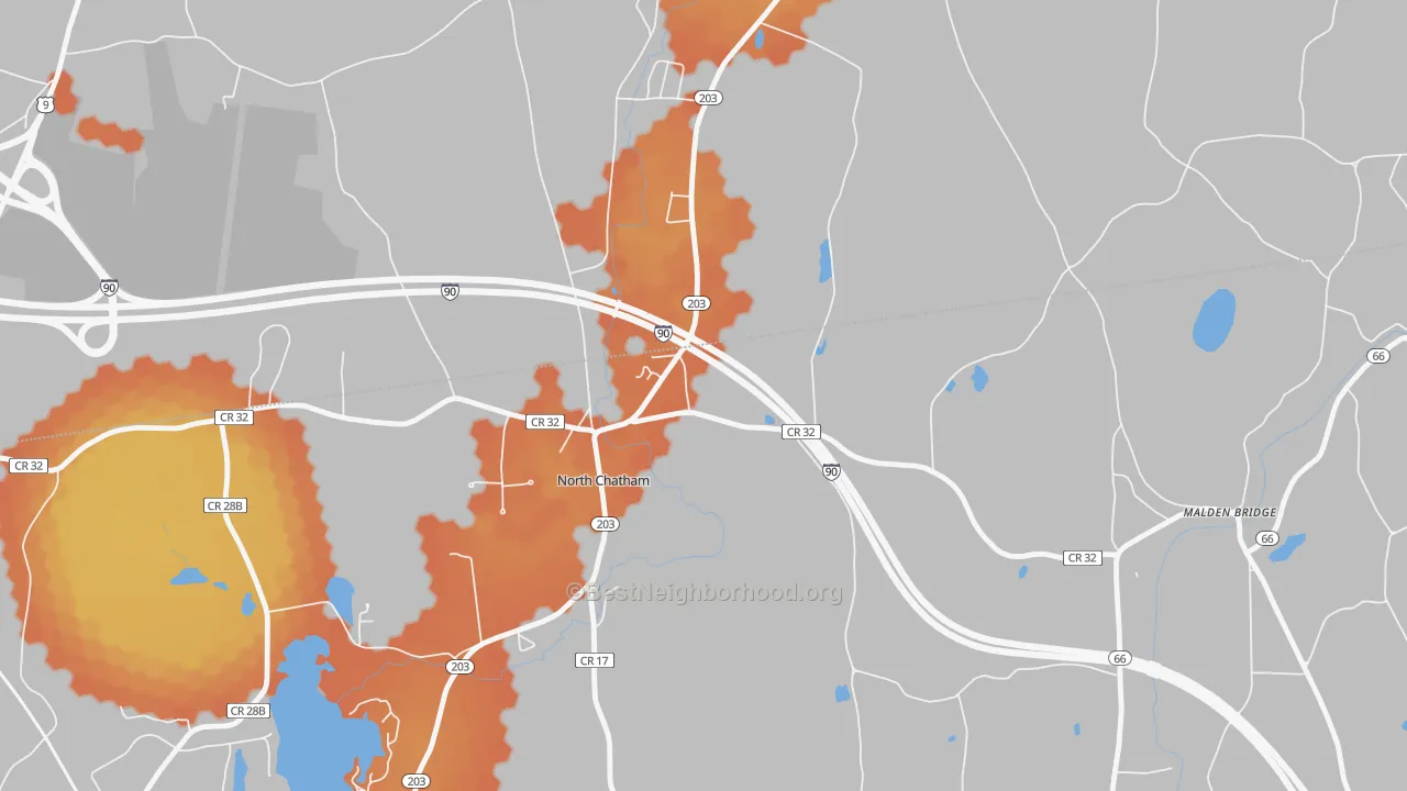 Bike Grade map of 12132, NY