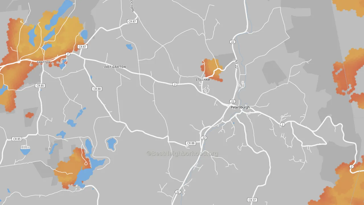 Bike Grade map of 12138, NY