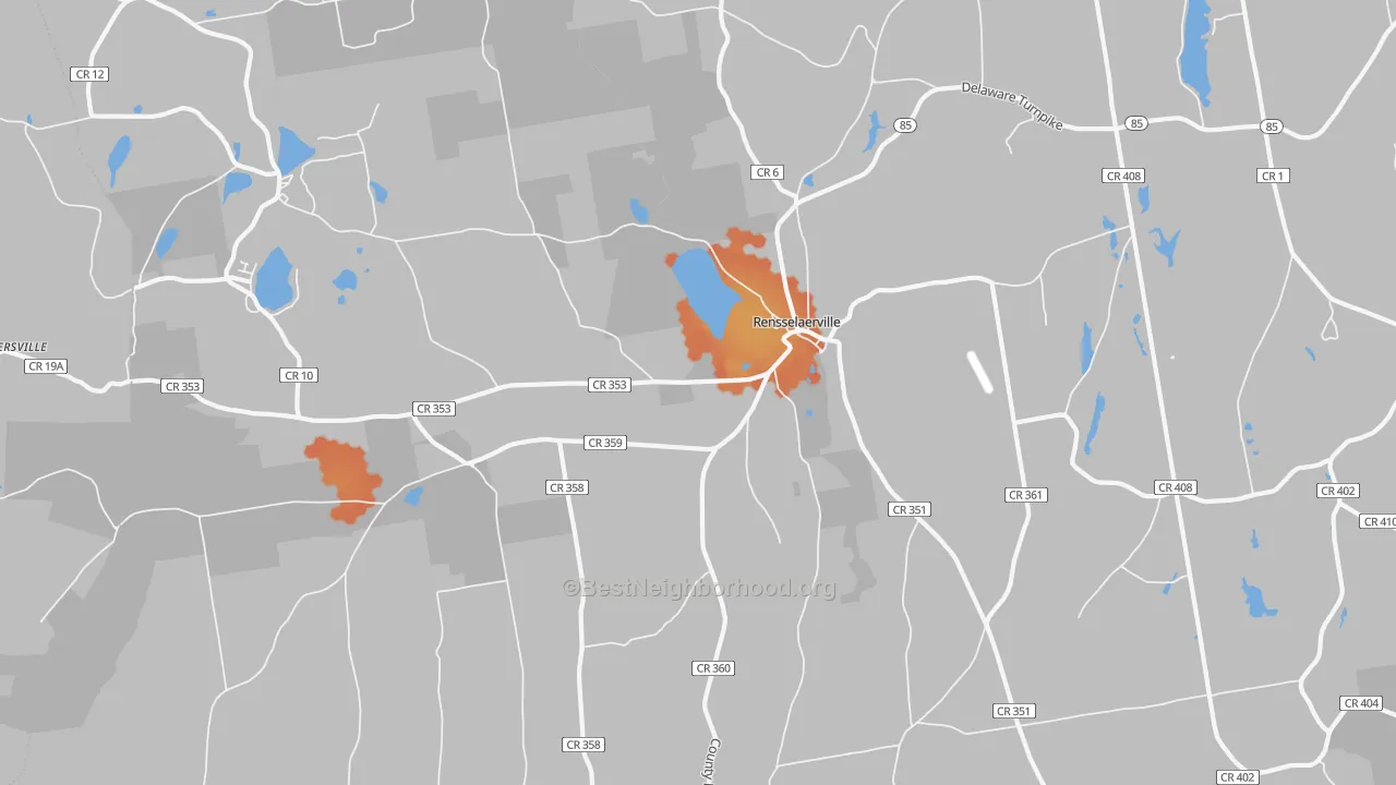 Bike Grade map of 12147, NY