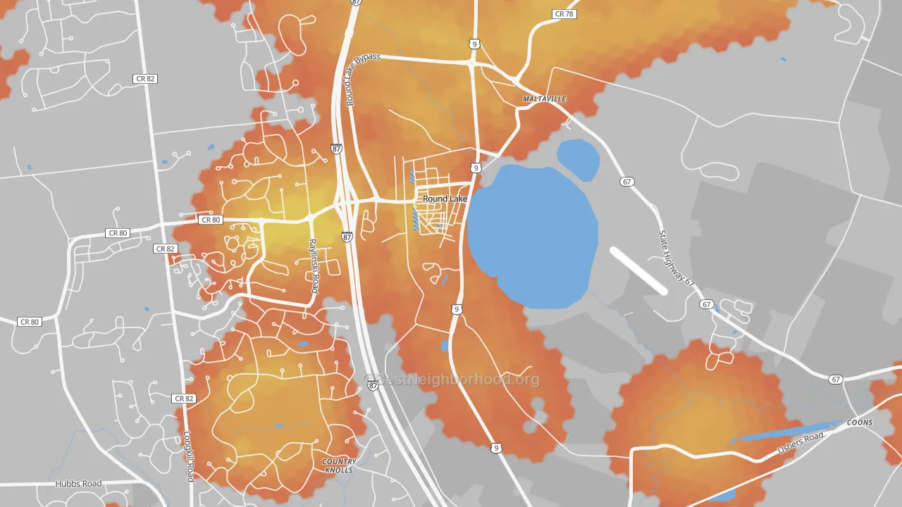 Bike Grade map of 12151, NY
