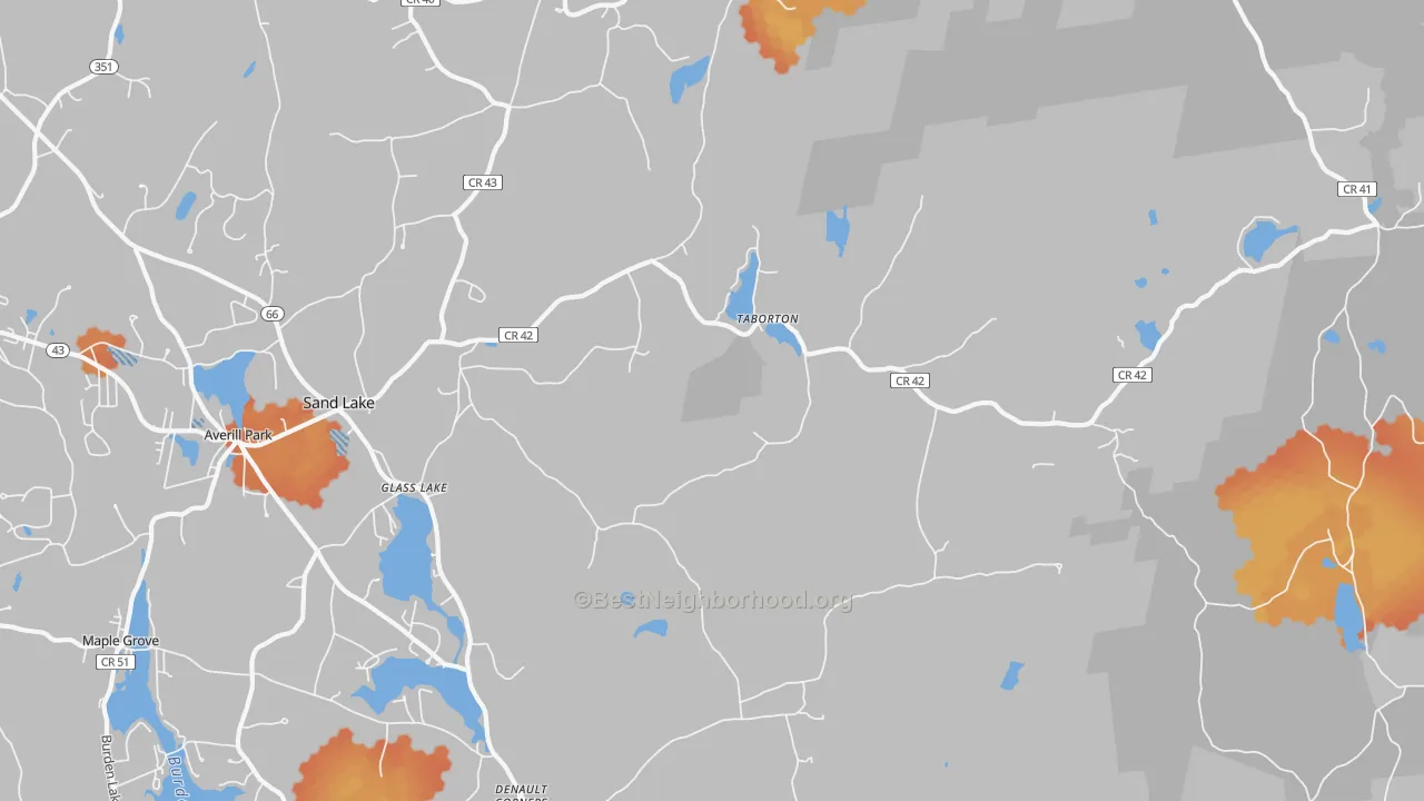 Bike Grade map of 12153, NY