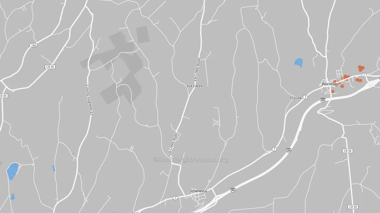Bike Grade map of 12155, NY