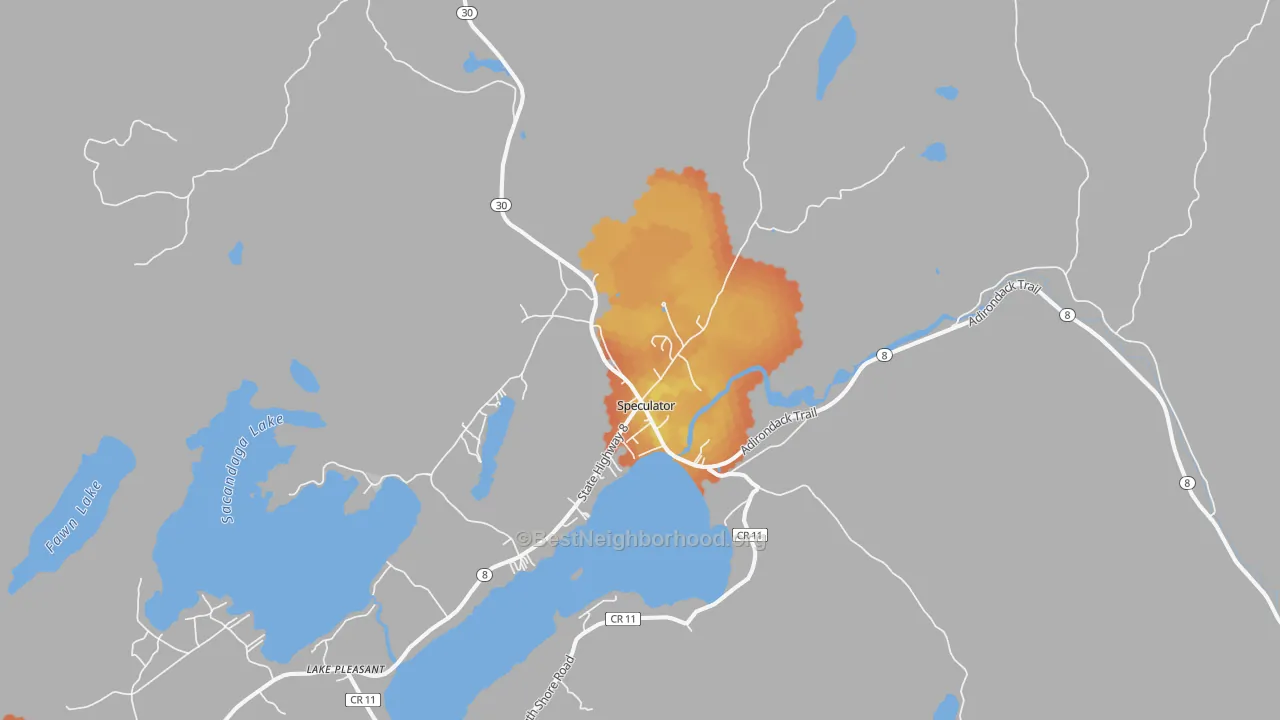 Bike Grade map of 12164, NY