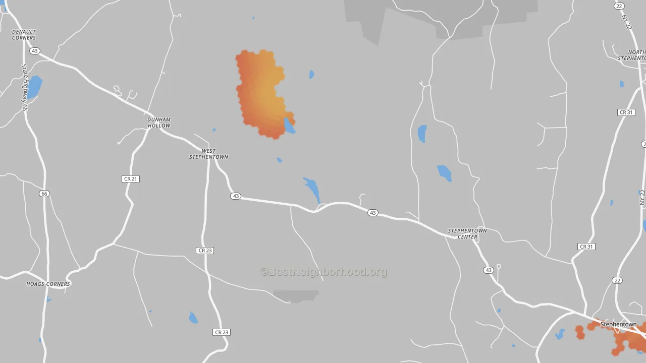 Bike Grade map of 12169, NY