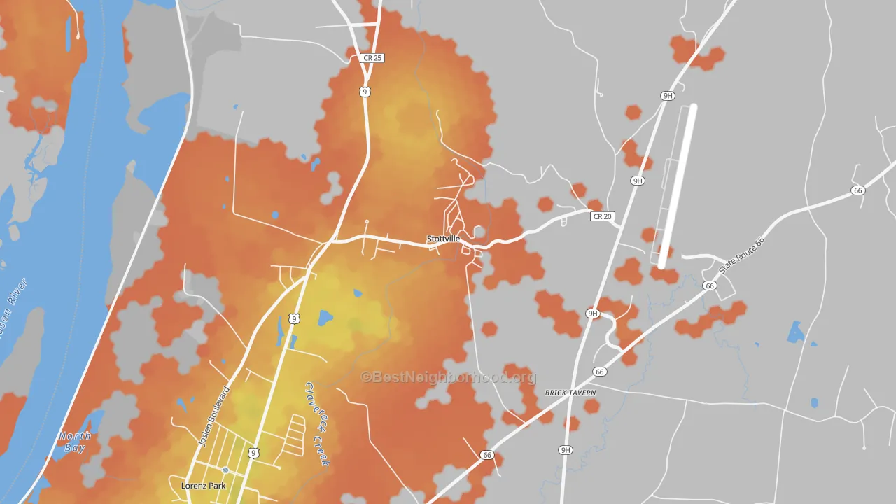 Bike Grade map of 12172, NY