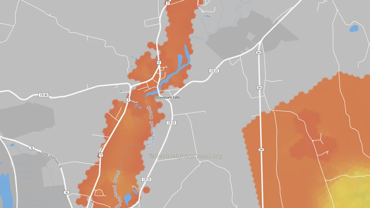 Bike Grade map of 12174, NY