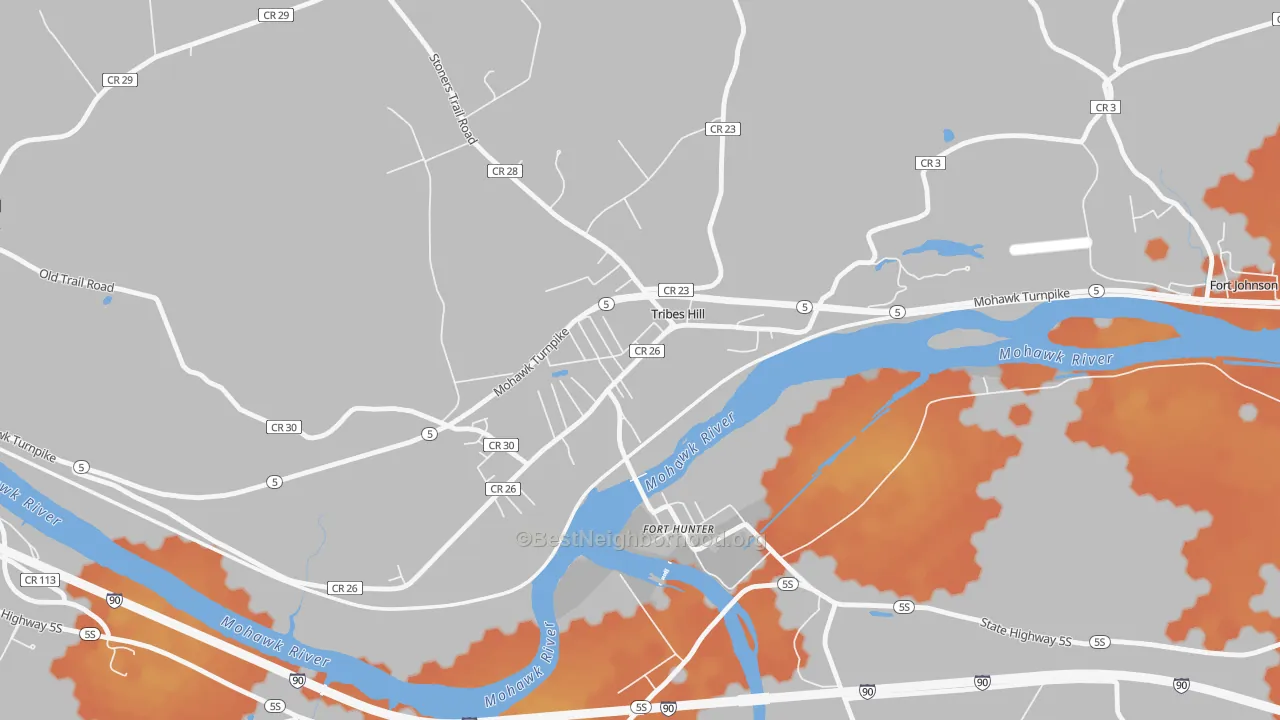 Bike Grade map of 12177, NY