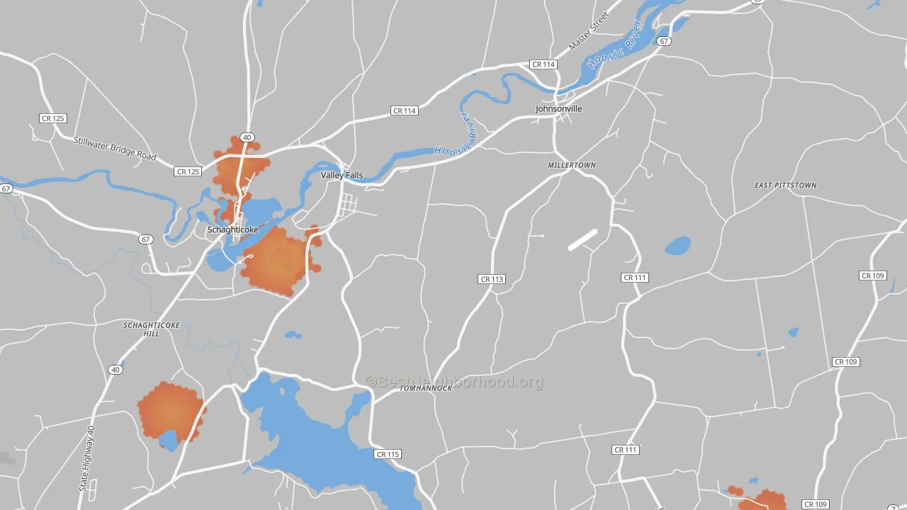 Bike Grade map of 12185, NY