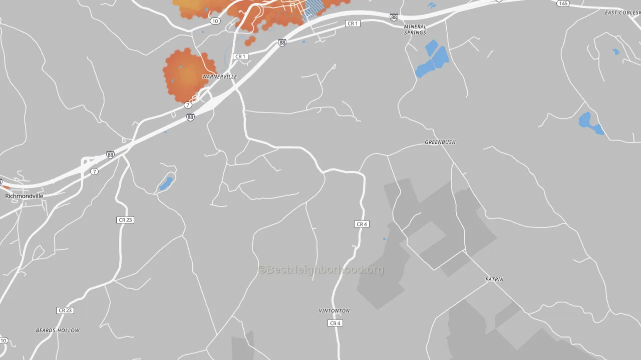 Bike Grade map of 12187, NY