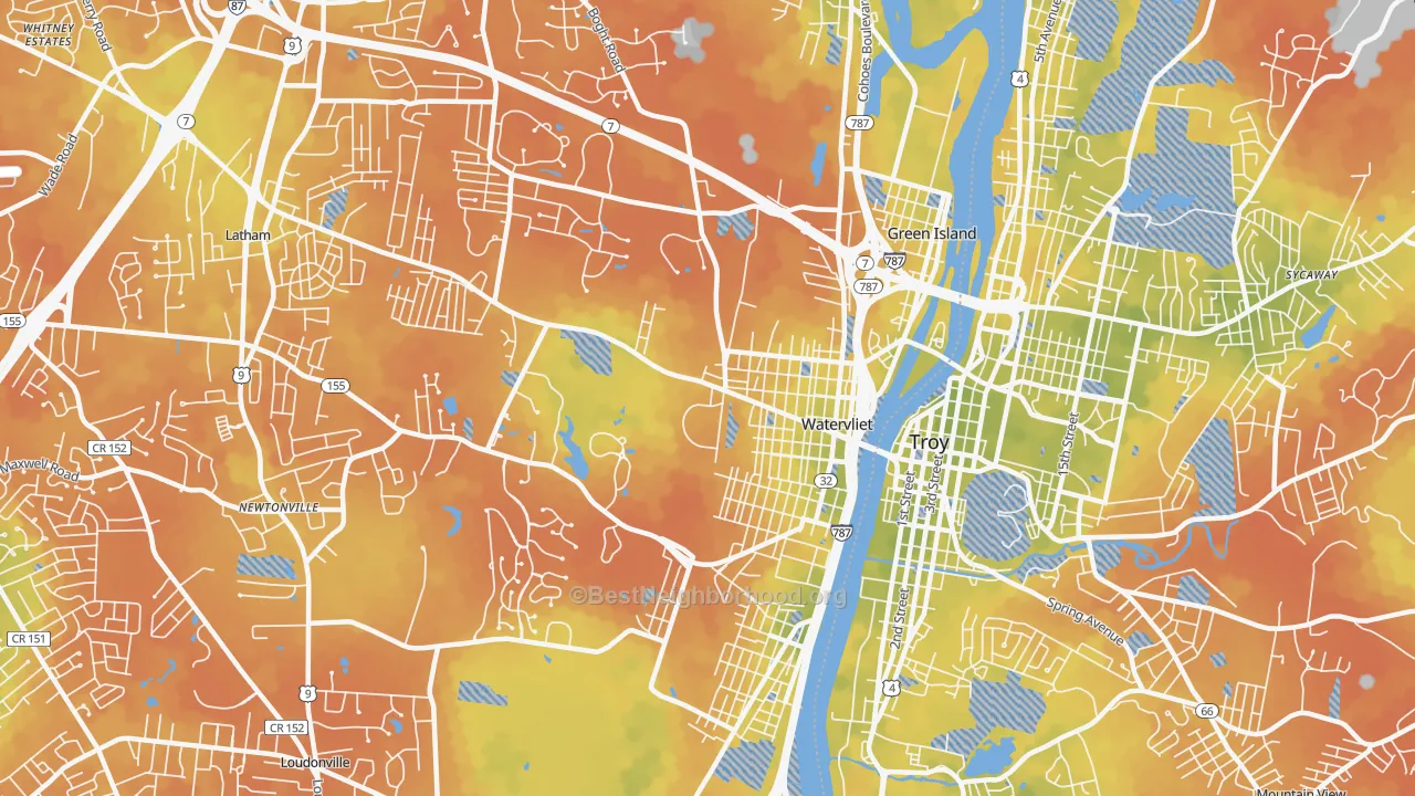 Bike Grade map of 12189, NY