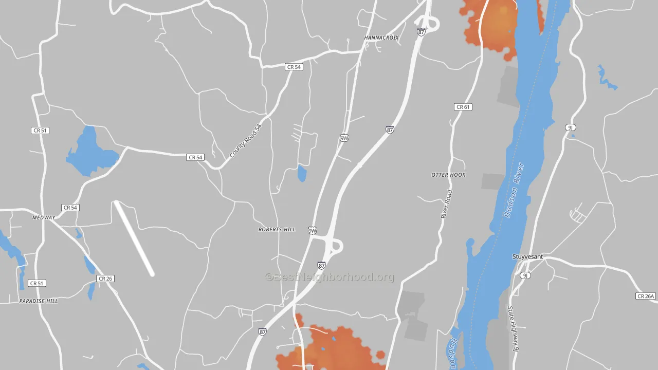 Bike Grade map of 12192, NY