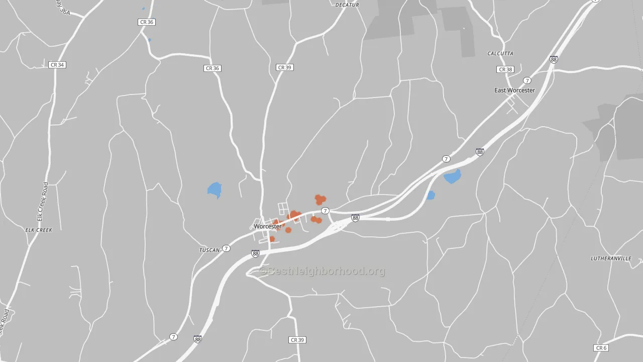 Bike Grade map of 12197, NY