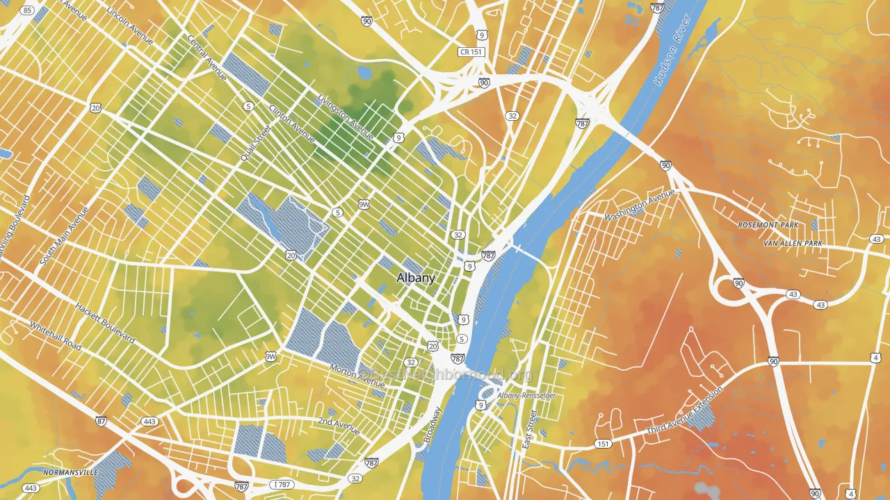 Bike Grade map of 12207, NY