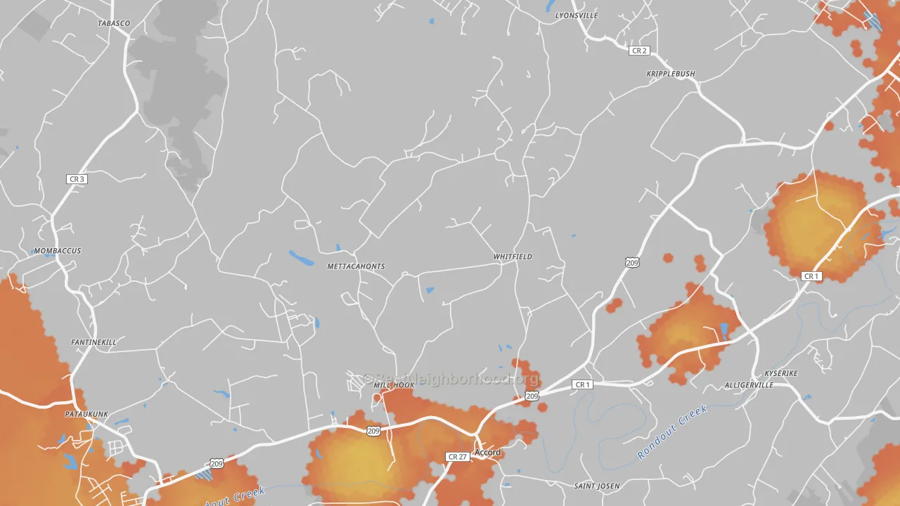 Bike Grade map of 12404, NY