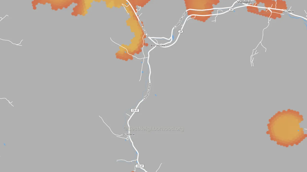 Bike Grade map of 12410, NY