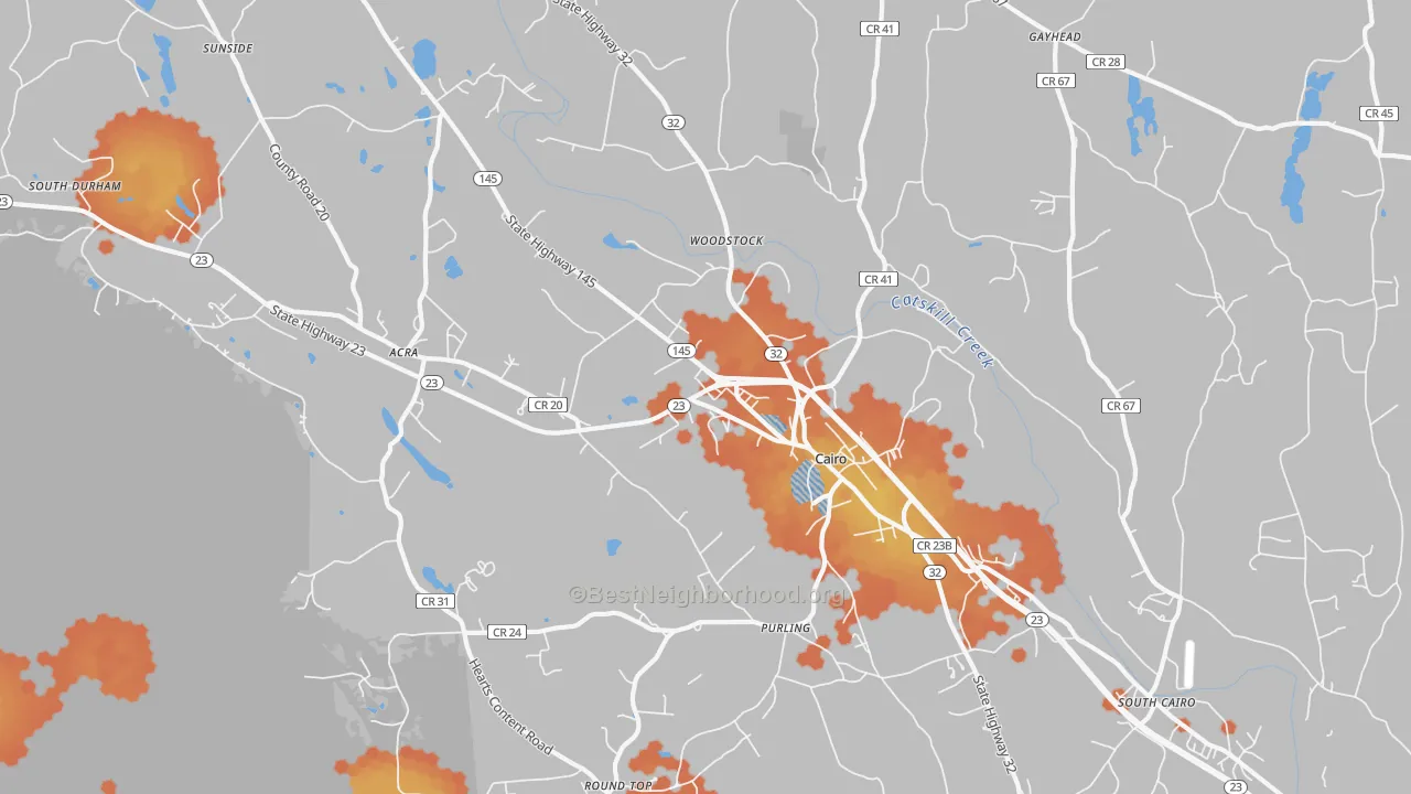 Bike Grade map of 12413, NY