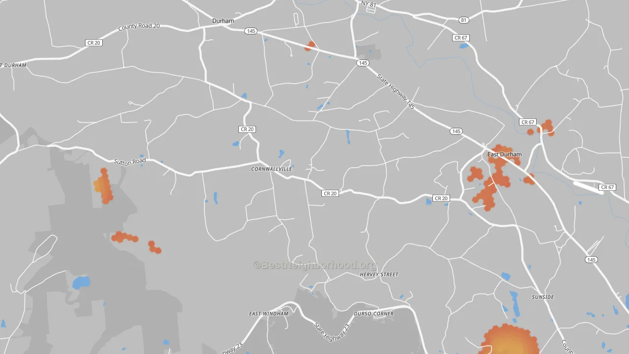 Bike Grade map of 12418, NY