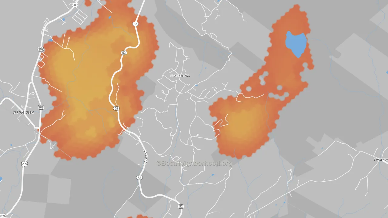 Bike Grade map of 12420, NY