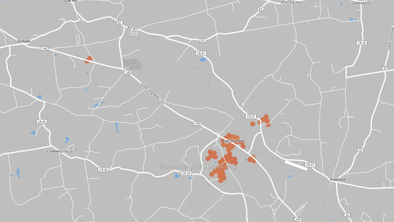 Bike Grade map of 12423, NY
