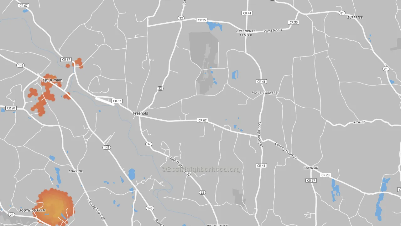 Bike Grade map of 12431, NY