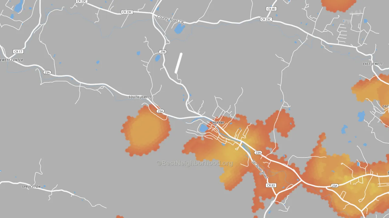 Bike Grade map of 12442, NY