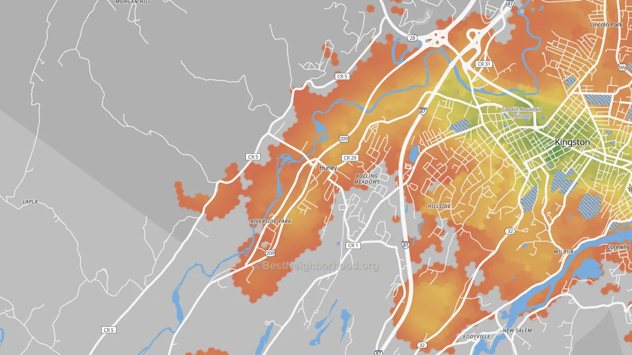 Bike Grade map of 12443, NY