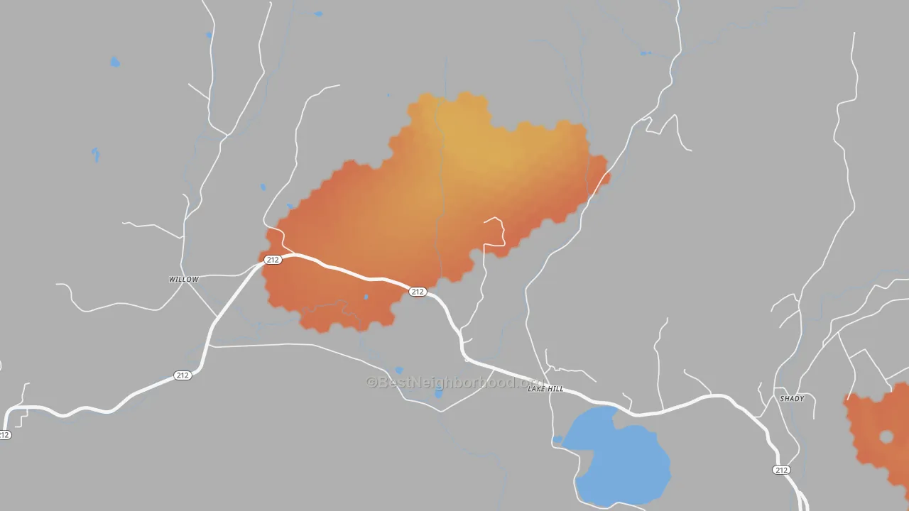 Bike Grade map of 12448, NY