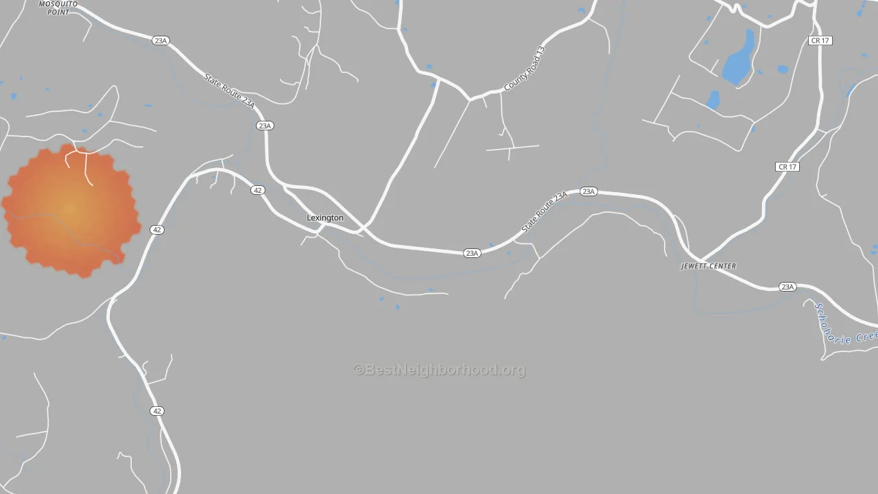 Bike Grade map of 12452, NY