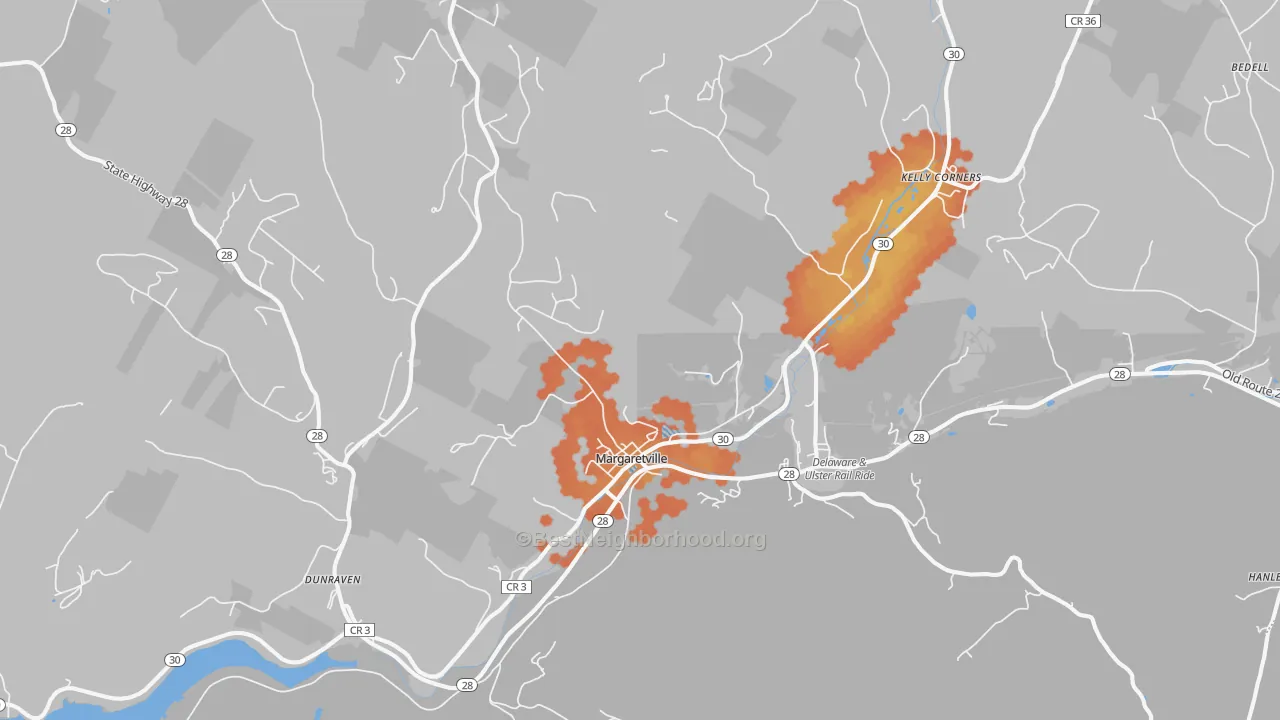 Bike Grade map of 12455, NY