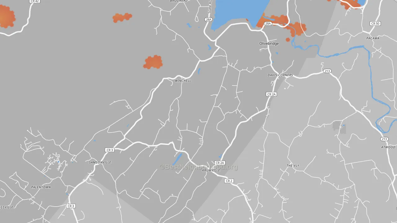 Bike Grade map of 12461, NY