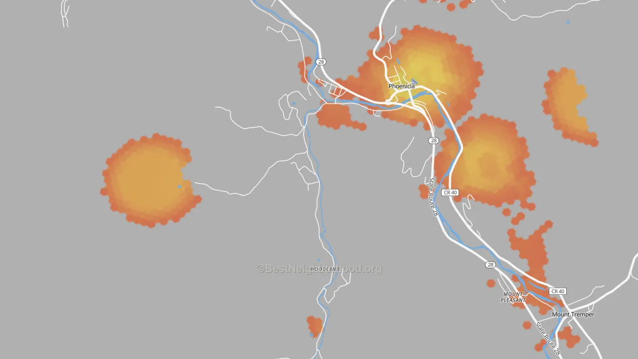 Bike Grade map of 12464, NY