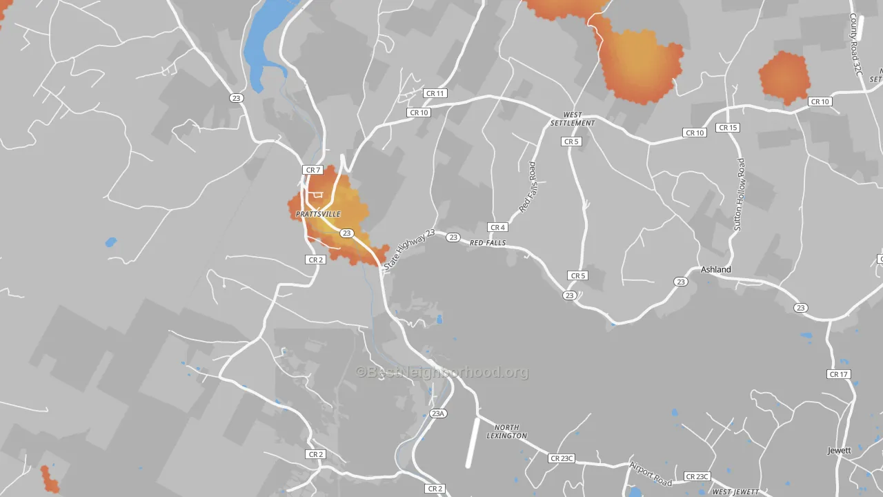 Bike Grade map of 12468, NY