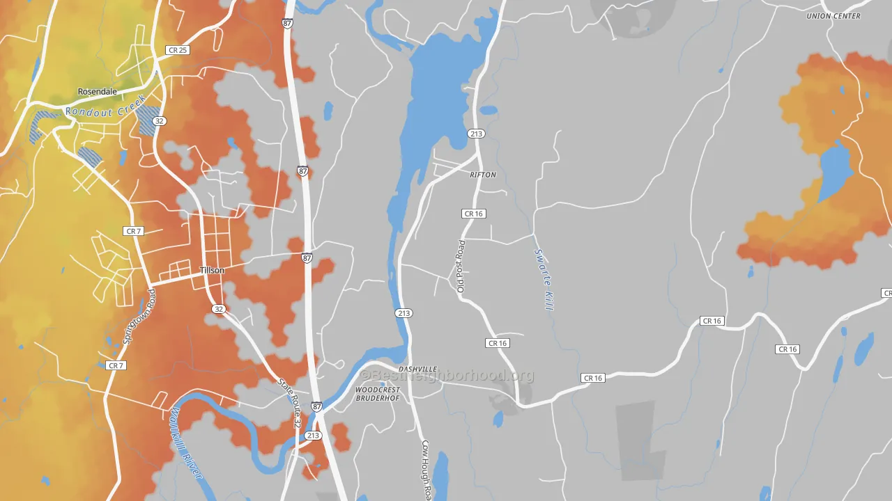 Bike Grade map of 12471, NY