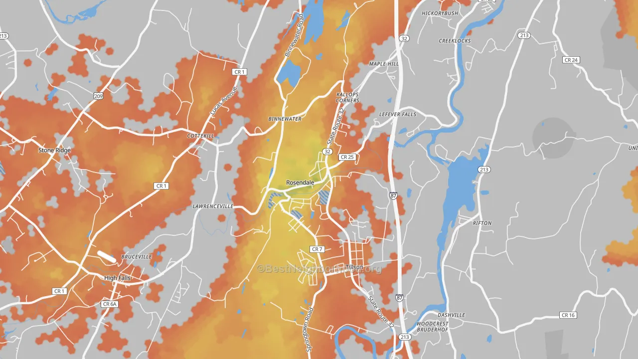 Bike Grade map of 12472, NY