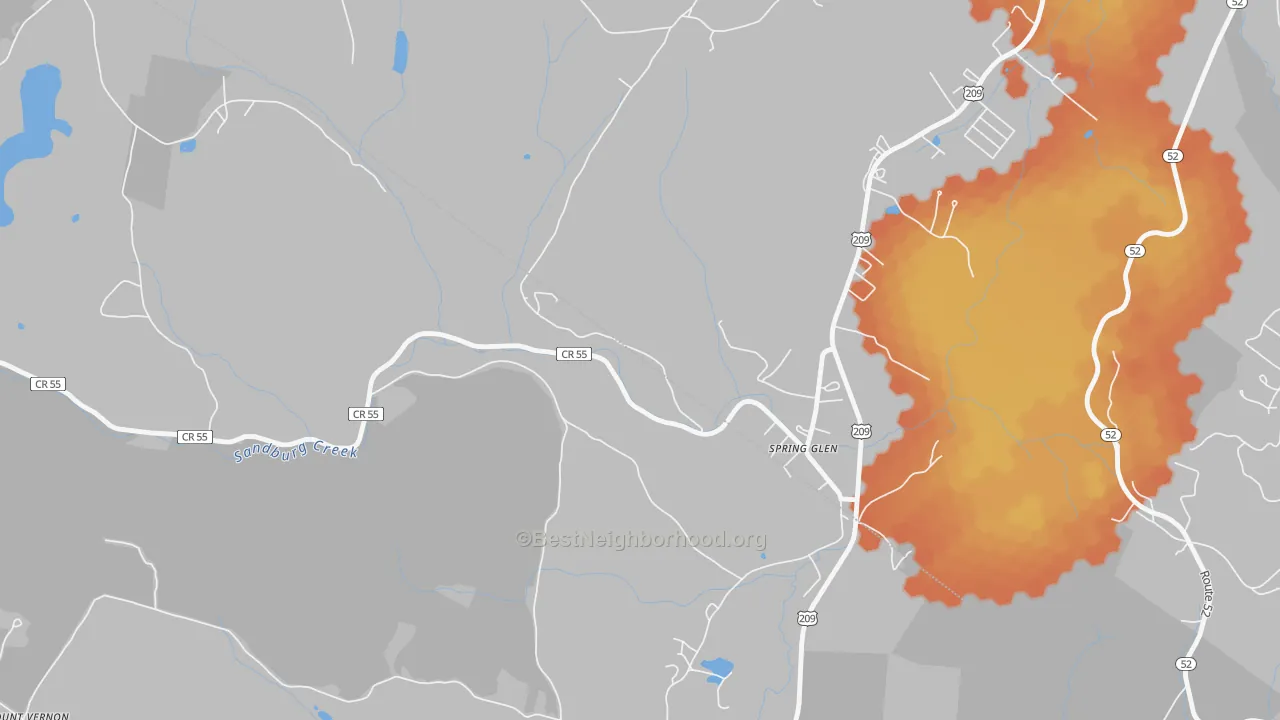 Bike Grade map of 12483, NY