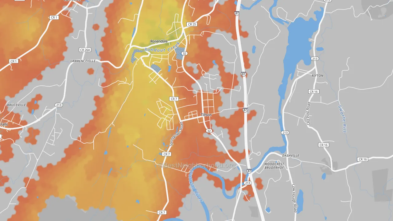 Bike Grade map of 12486, NY