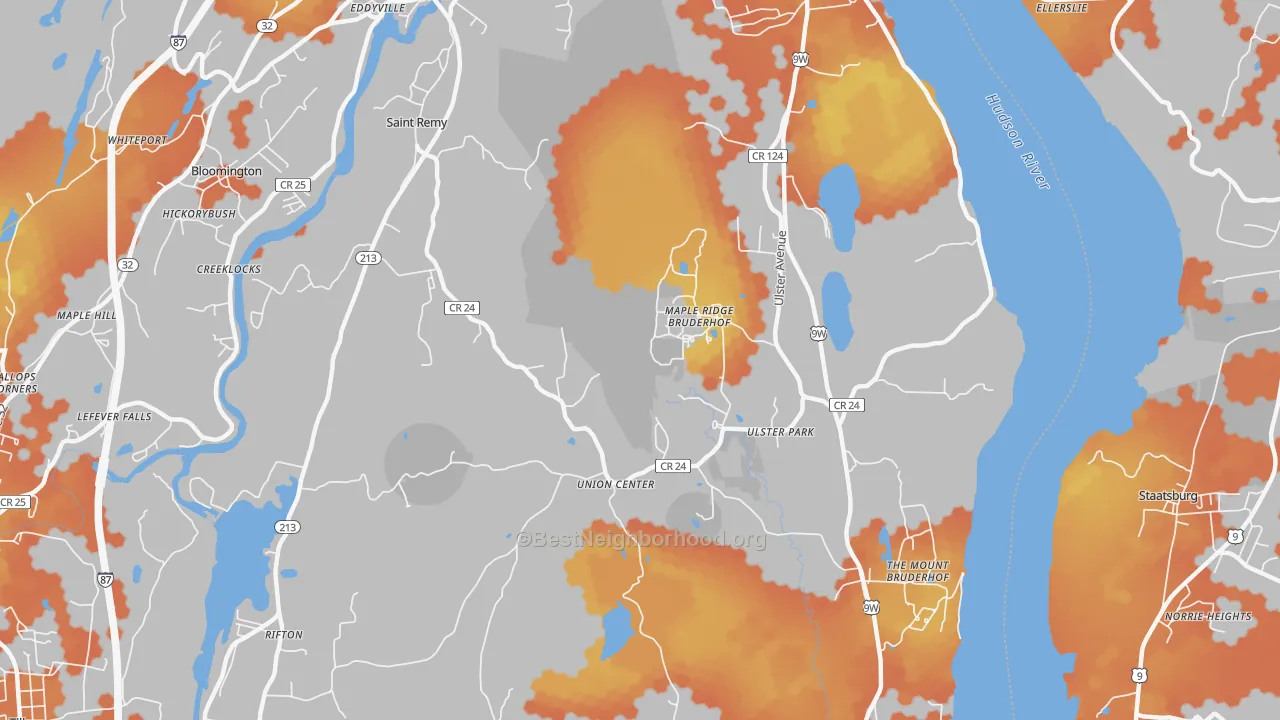 Bike Grade map of 12487, NY