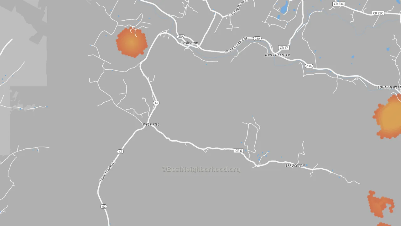Bike Grade map of 12492, NY