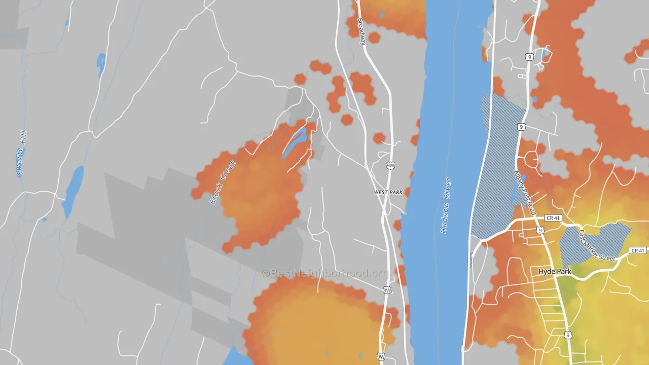 Bike Grade map of 12493, NY