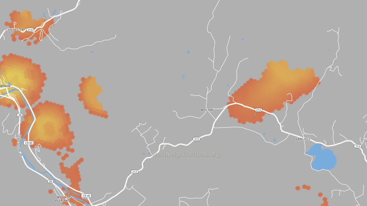Bike Grade map of 12495, NY