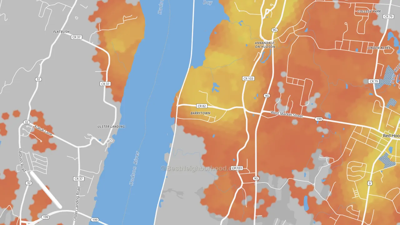 Bike Grade map of 12507, NY