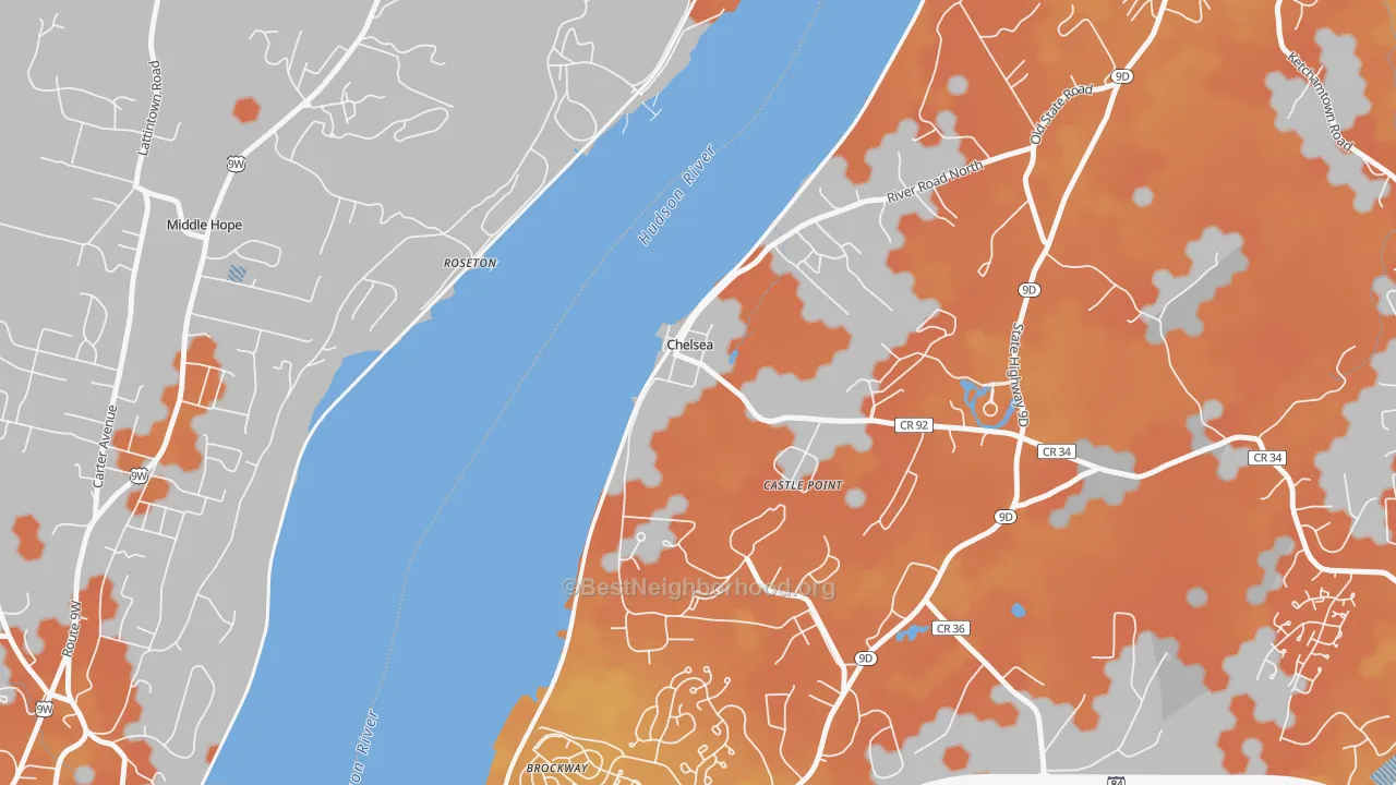 Bike Grade map of 12512, NY