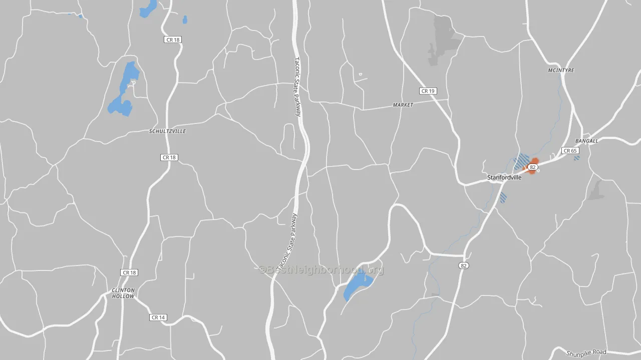 Bike Grade map of 12514, NY