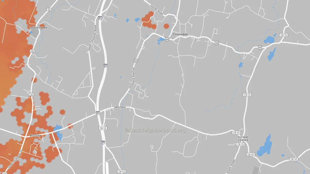 Bike Grade map of 12515, NY